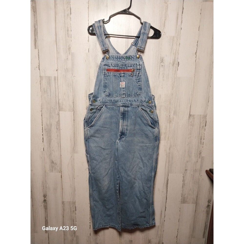 Vintage 90s Pointer Brand Bib Denim Overalls Made In USA 33x24 Workwear